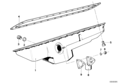 Oil pan/oil level indicator