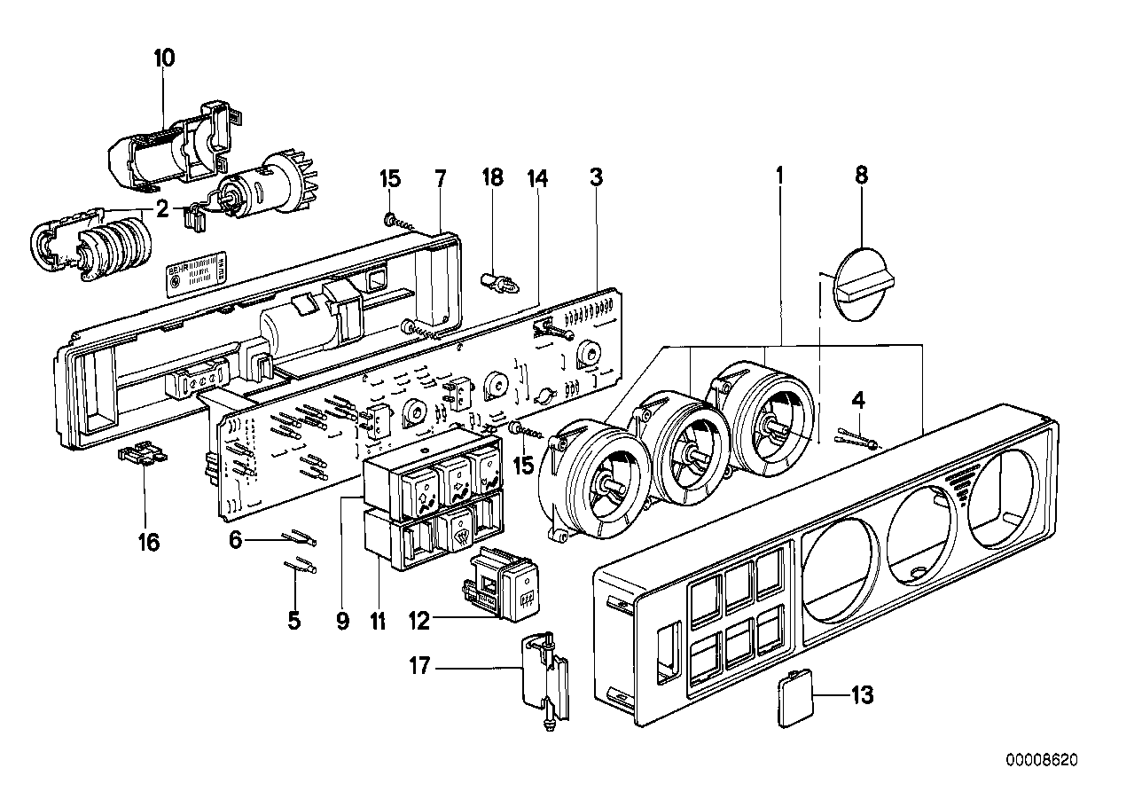 Painel de comandos chaufagem Behr