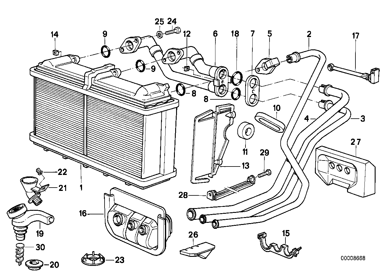 Radiator,automatic air condit./microfilt