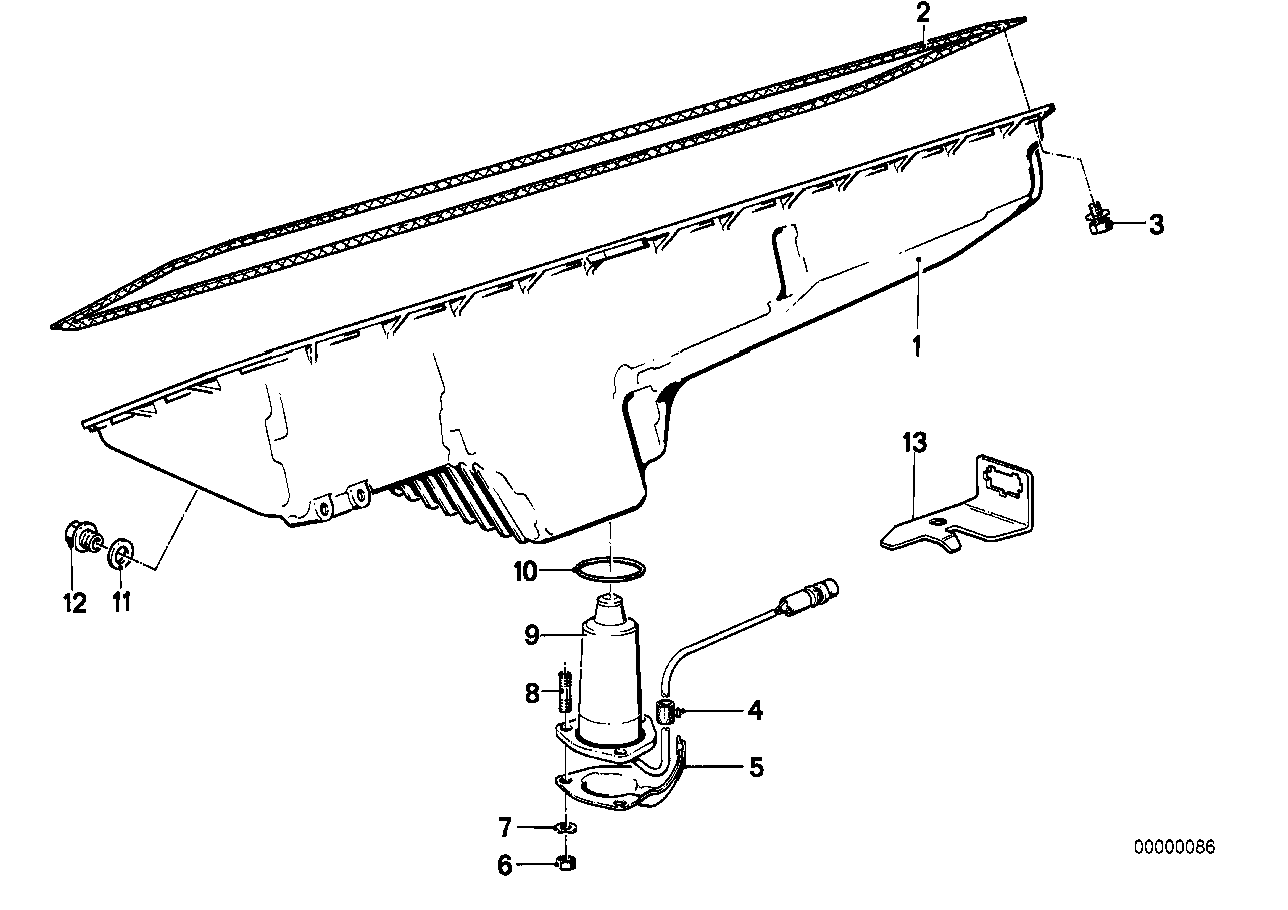 Oil pan/oil level indicator