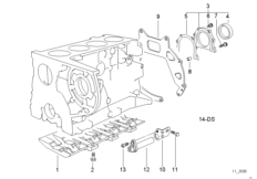 Cylinderblock/monteringsdetaljer