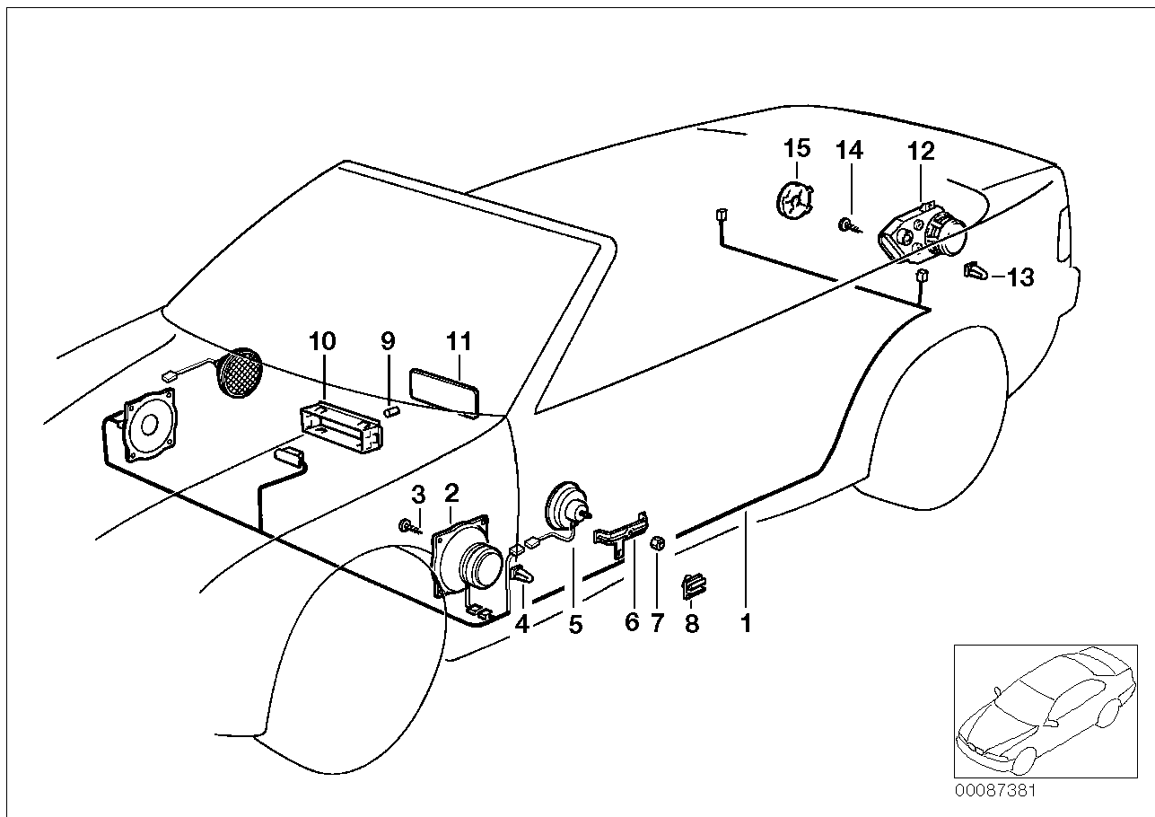 Delar stereosystem