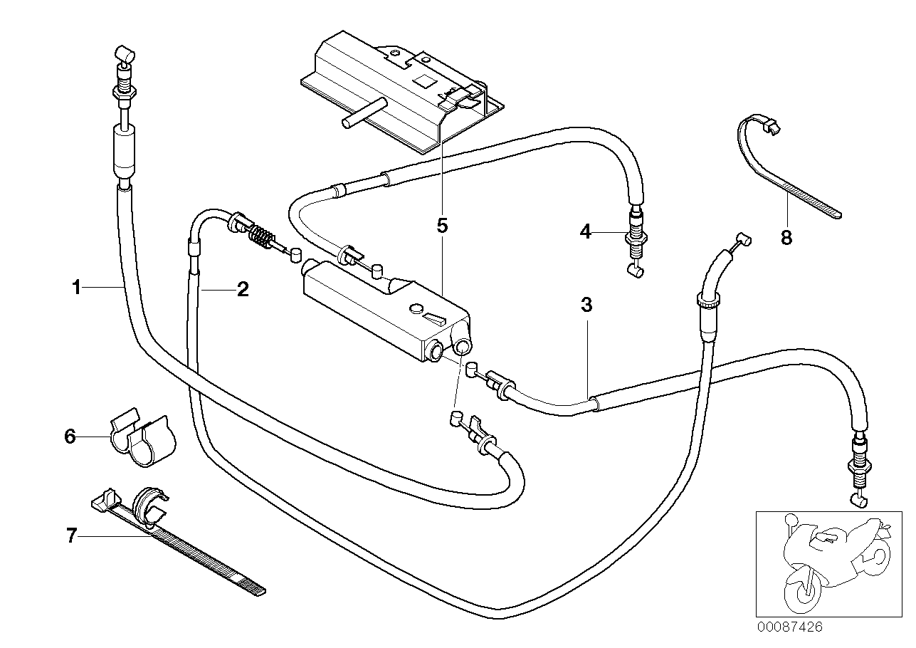 Bowden cable/cable distributor