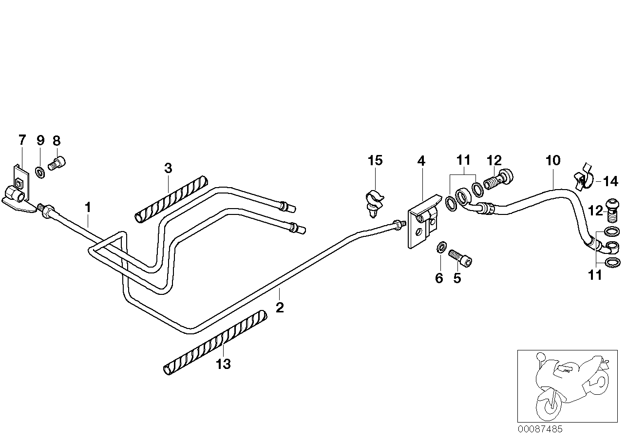 Conduite de frein Integral ABS arrière