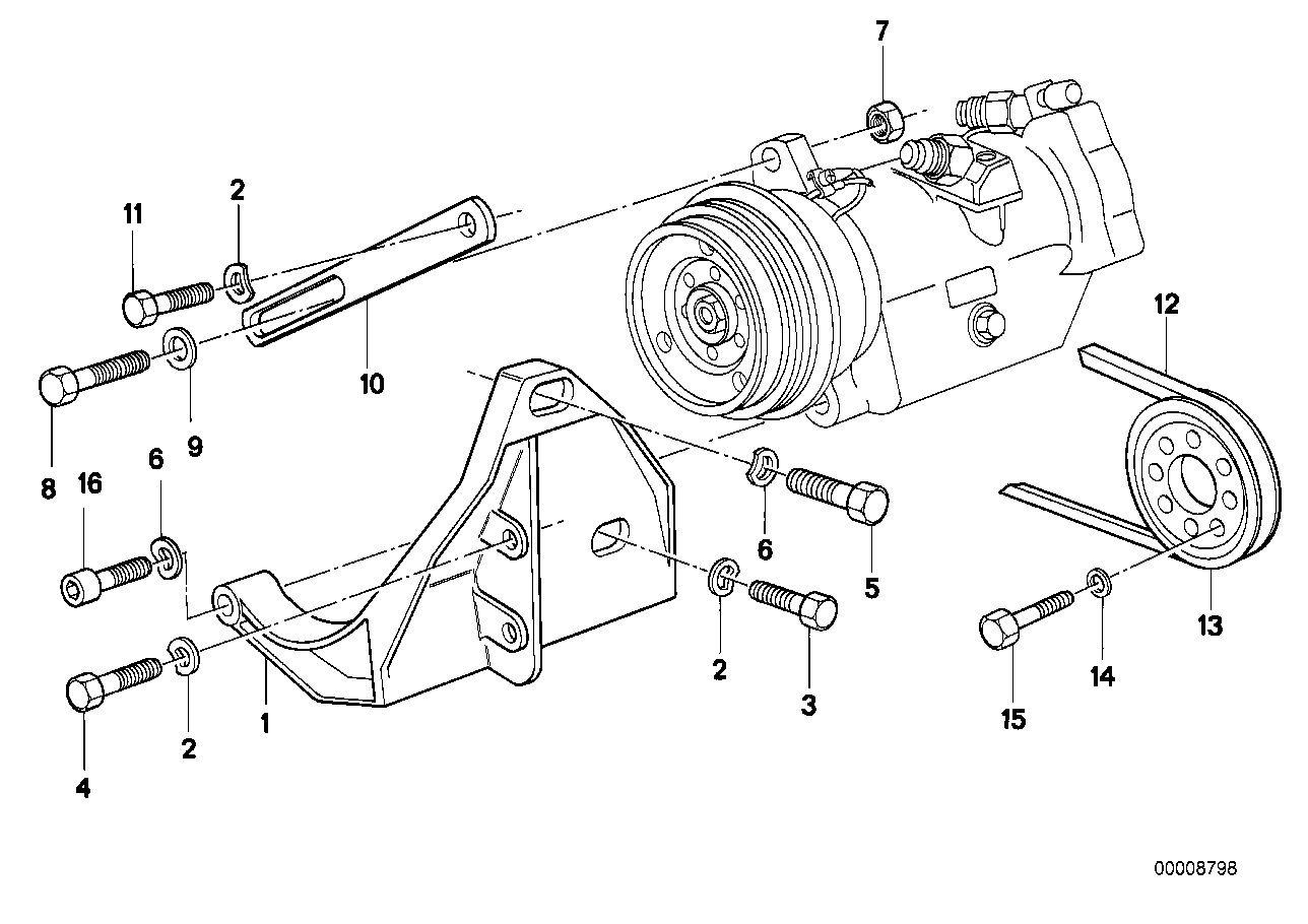 Attaching parts compressor