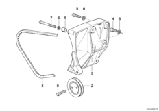 Air cond.compressor-supporting bracket