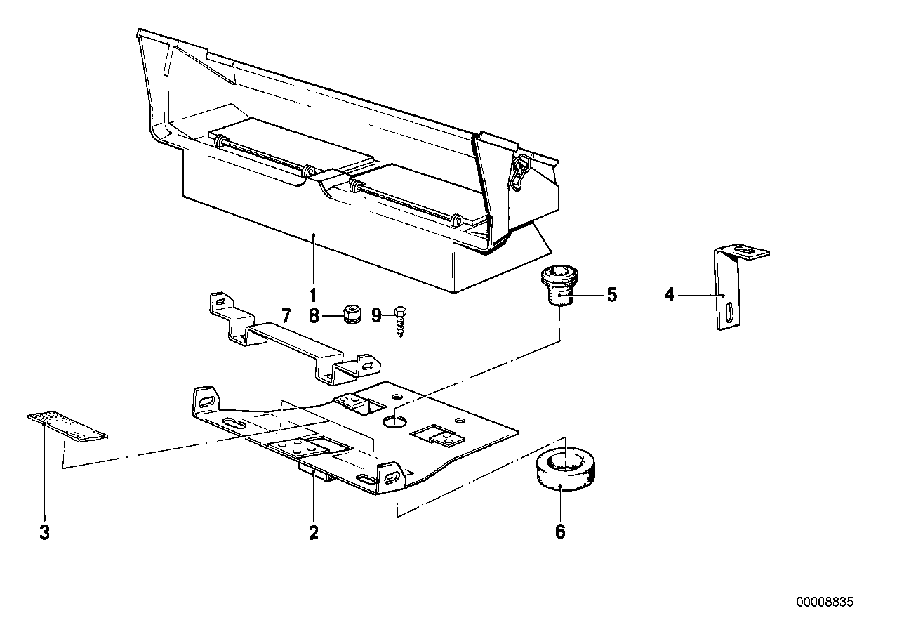 Air conditioning system mounting parts