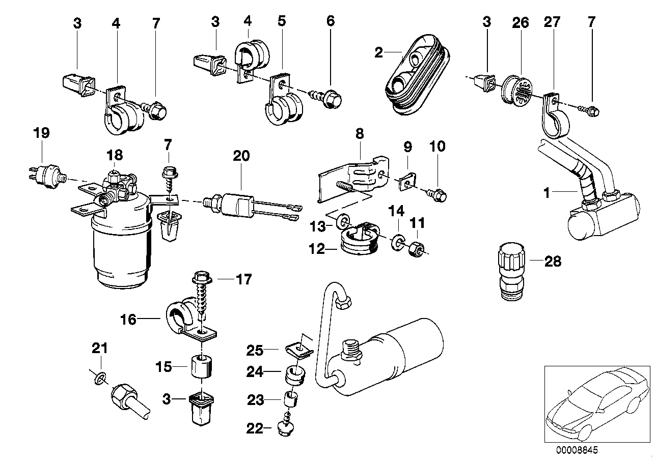 Secheur/interrupteur poussoir/pieces div