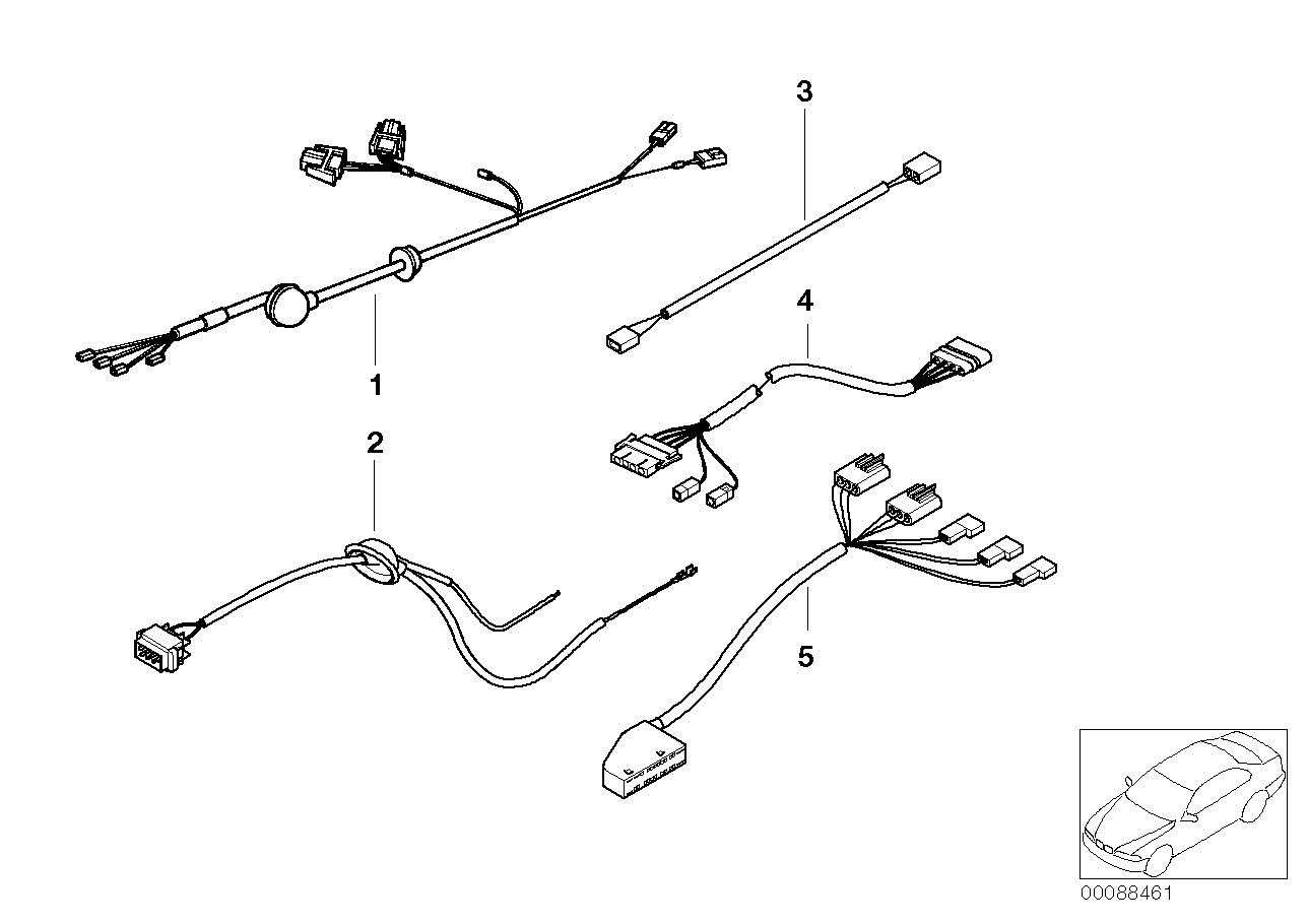 Various additional wiring harnesses