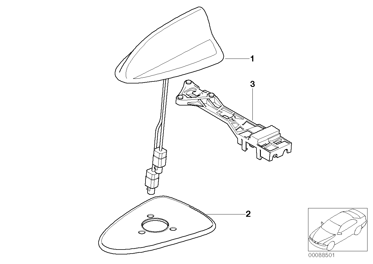 Einzelteile Mehrbandtelefonantenne