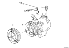 Compresore aire acond.-acoplam. magnet.