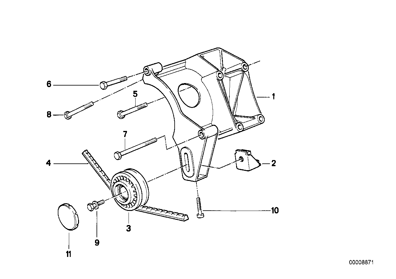 Air cond.compressor-supporting bracket