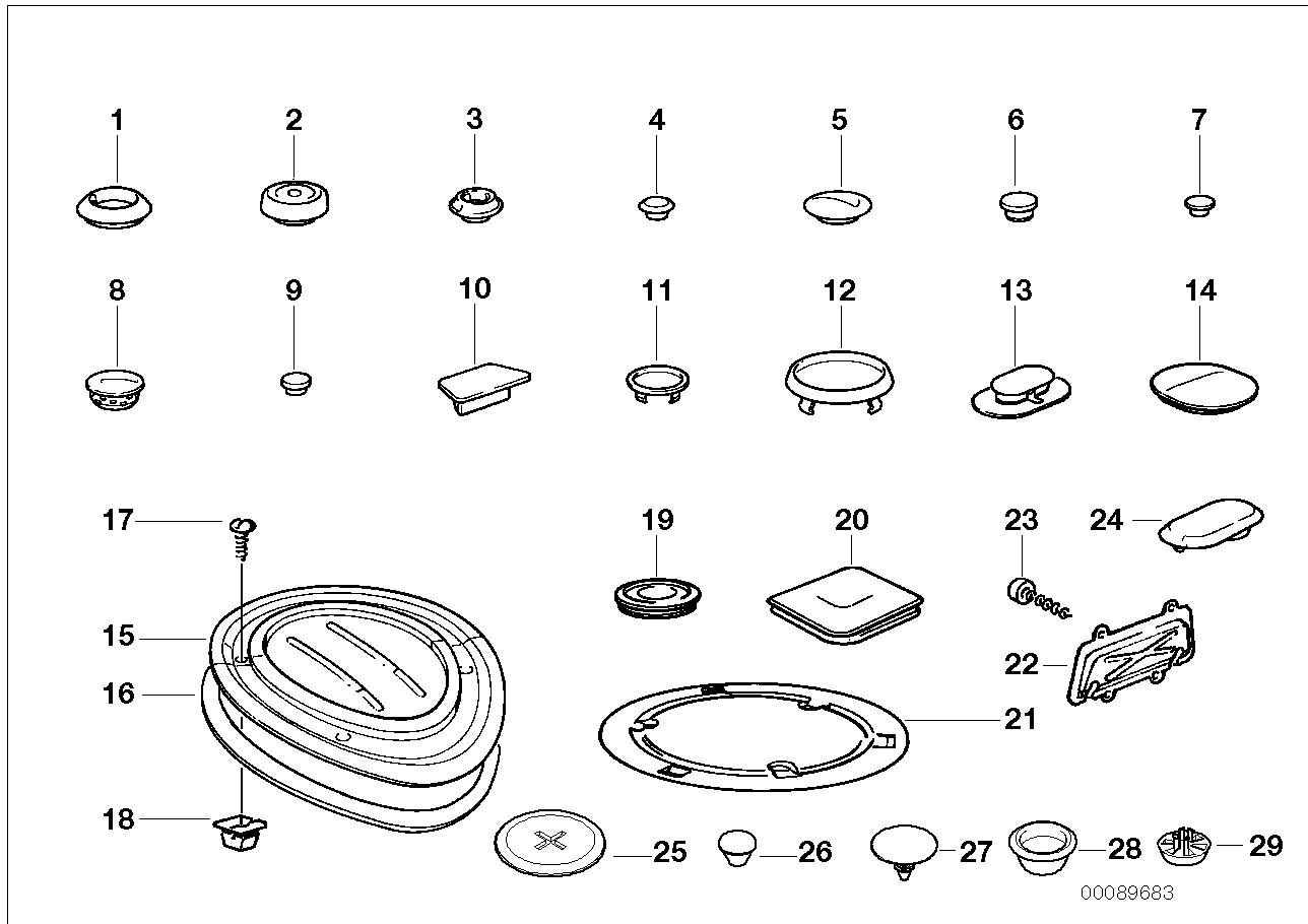 Afsluitdeksel/afsluitdop