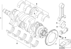 Cranksh.drive-crankshaft/ bearing shells