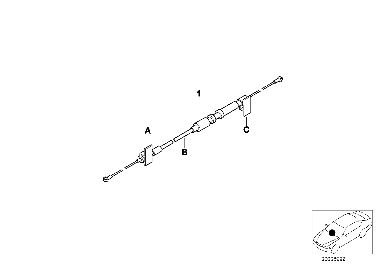 Bowdenkabel klaffstaellning vaermesyst.