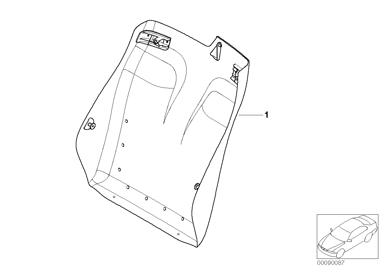 Indiv.rear panel, seat, leather