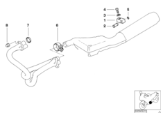 Exhaust system parts with mounting