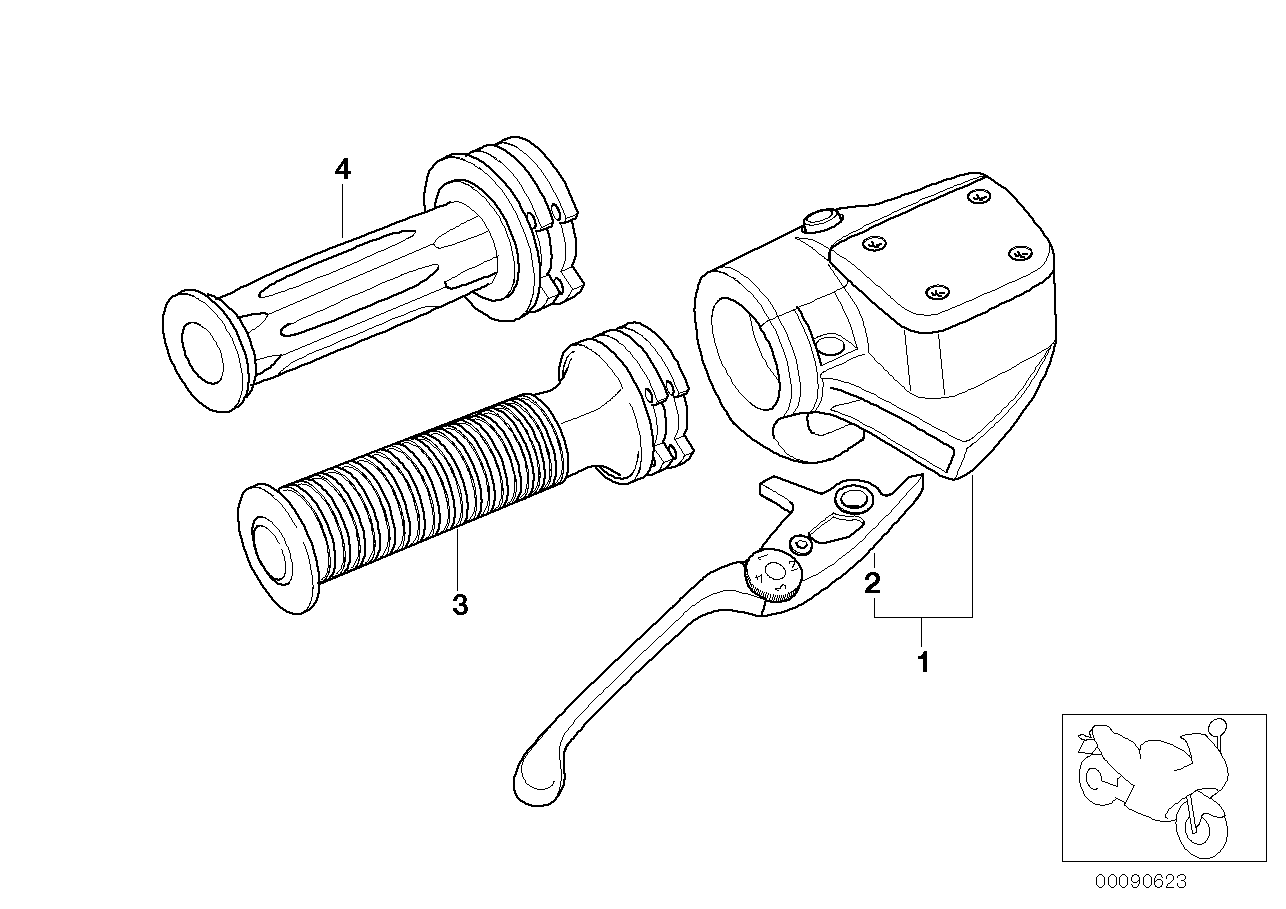 Commande de poignée de frein