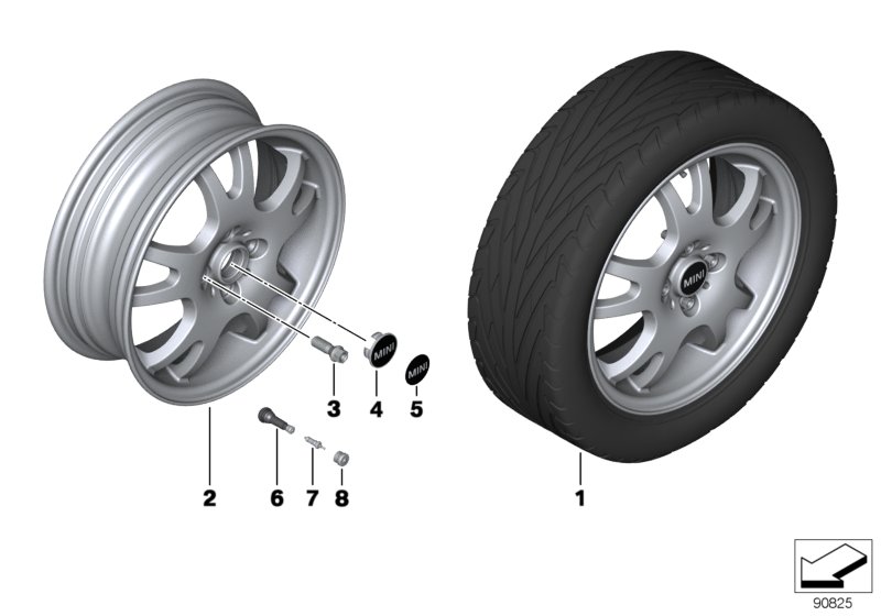 MINI alloy wheel double spoke 87