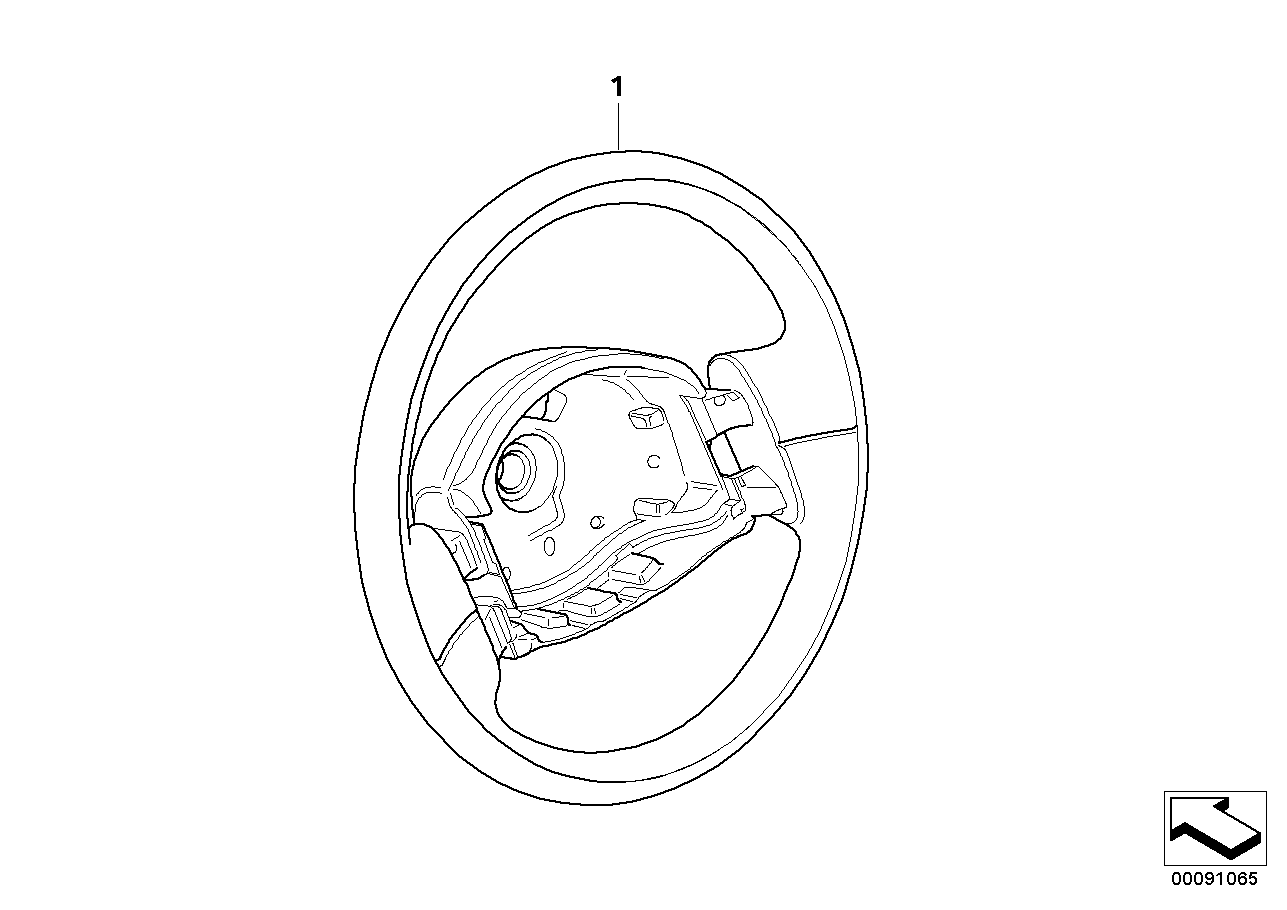 Leather steering wheel Bicolor