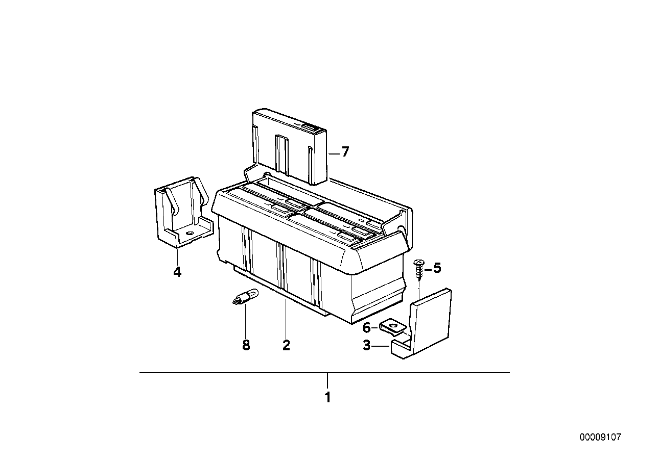 Onderdelen cassette box middenkonsole