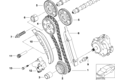 timing gear timing chain top