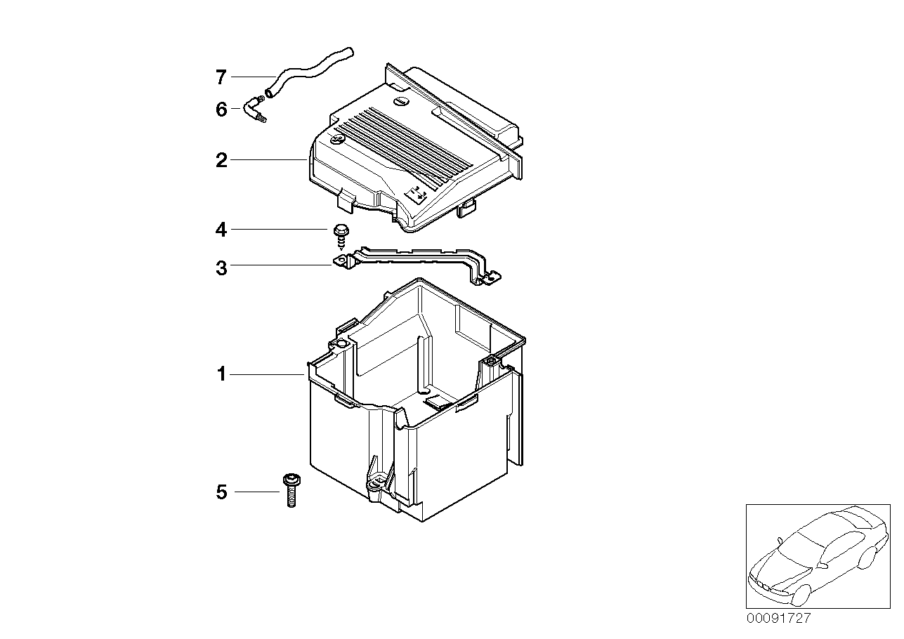 Sujeción de batería y piezas de montaje