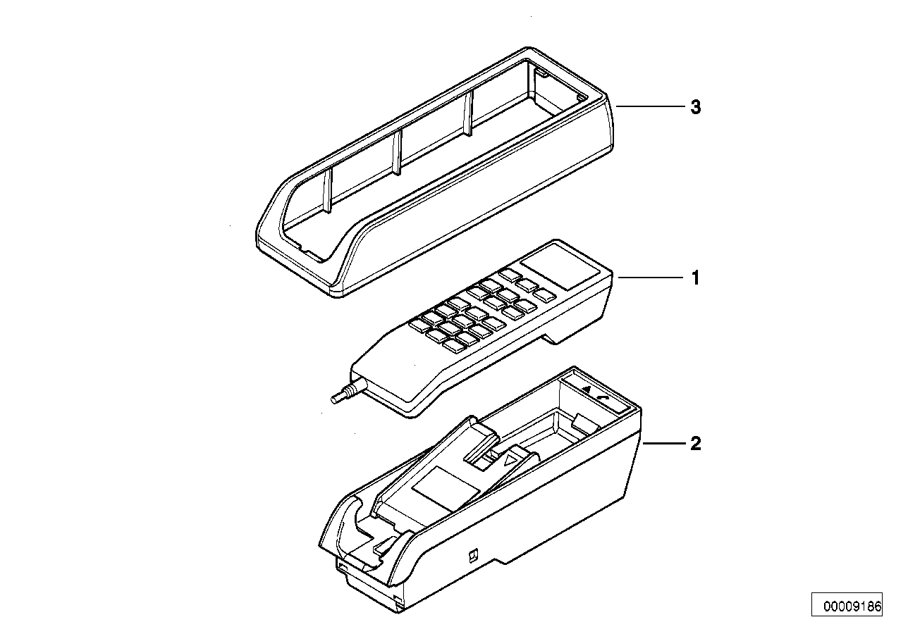 Einzelteile Autotelefon Mittenkonsole