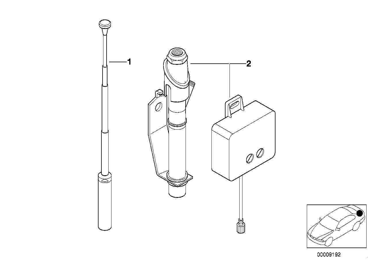 Taksówka - Antena krótkof./tel. sam.