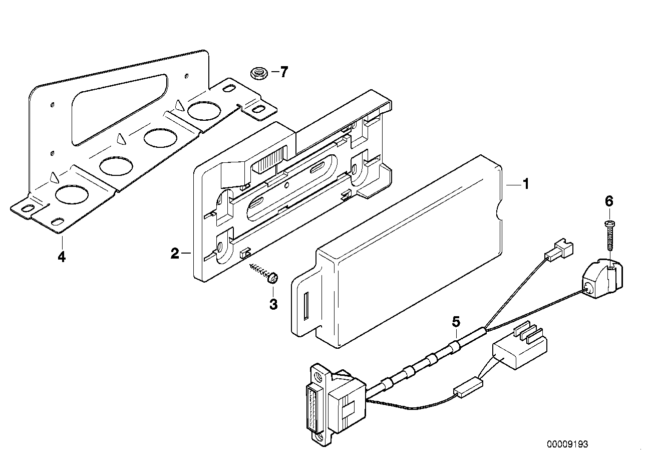 Einzelteile Autotelefon Gepäckraum