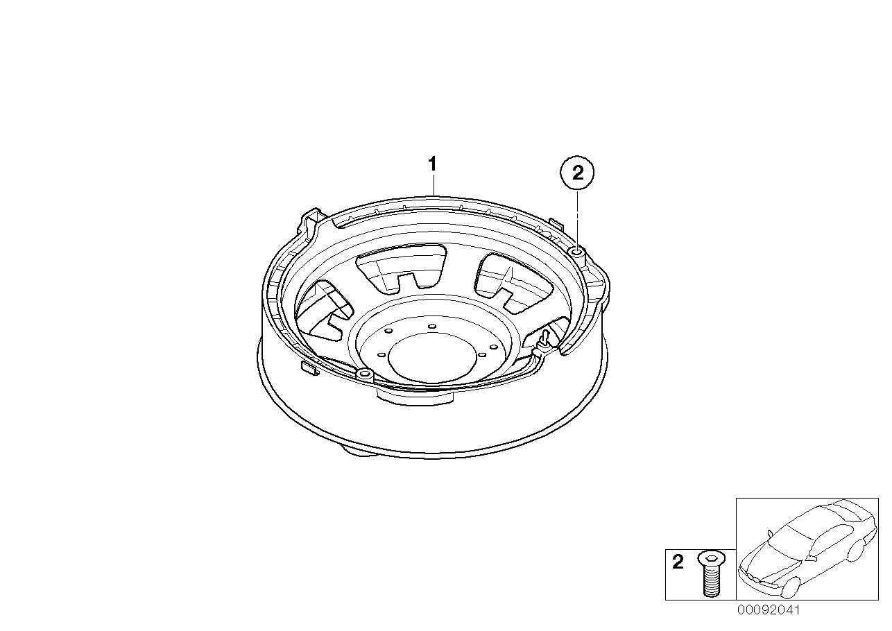 Peças individuais Subwoofer do sistema de som M