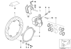 Travão da roda dianteira ABS Integral