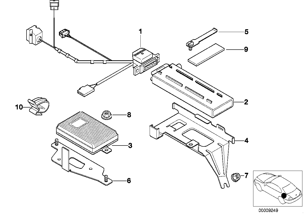 Single parts, SA 624, trunk