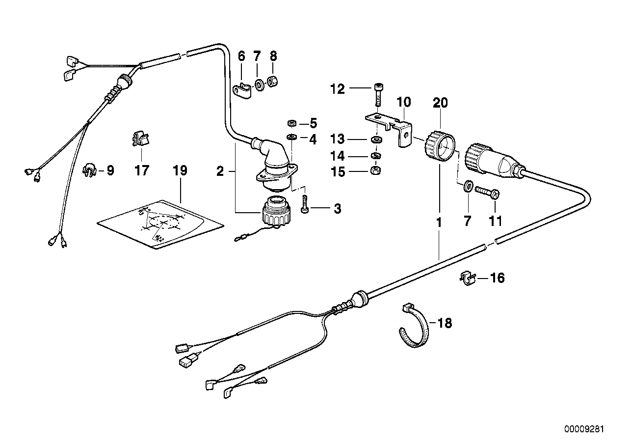 Top case loudspeaker wiring set