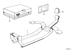 Trailer coupling with fixed ball head