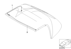 Cable harness folding top