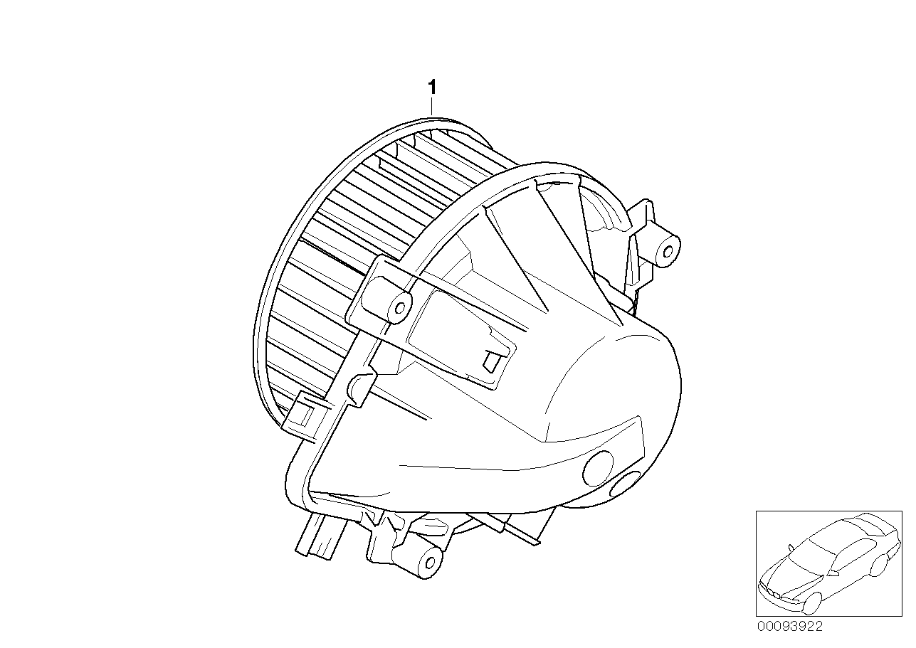 Blower unit / mounting parts