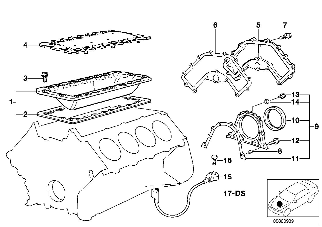 Zylinder-Kurbelgehäuse/Anbauteile