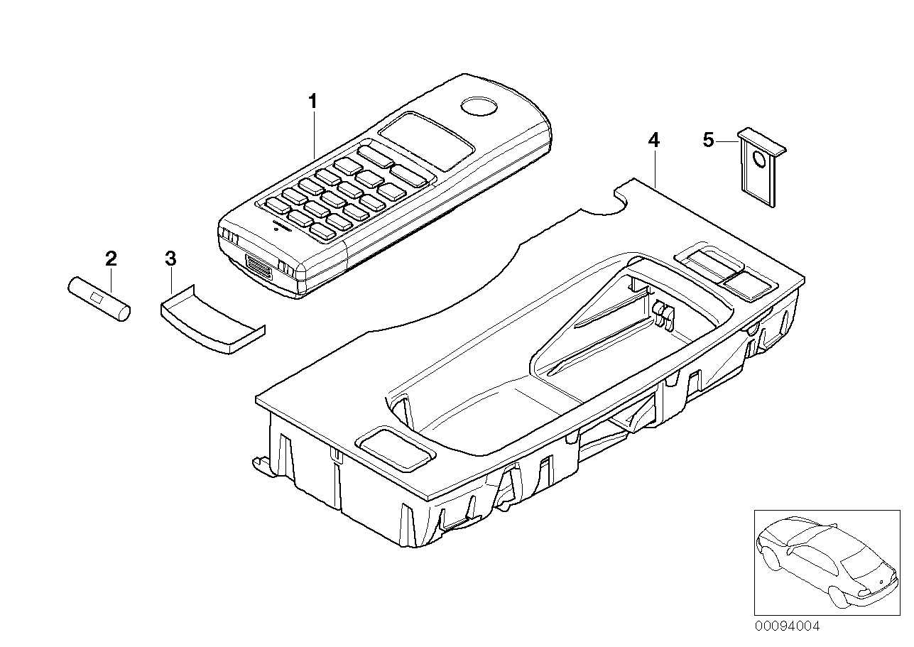 Delar SA 630 mellankonsol