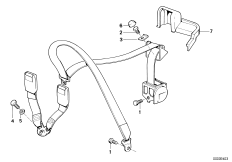 Pezzi di cintura di sicurezza posteriore