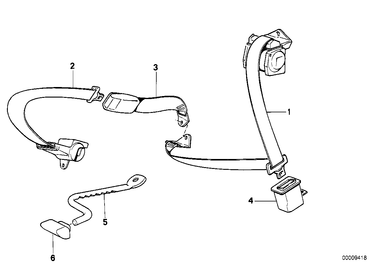 Ceinture de sécurité arrière