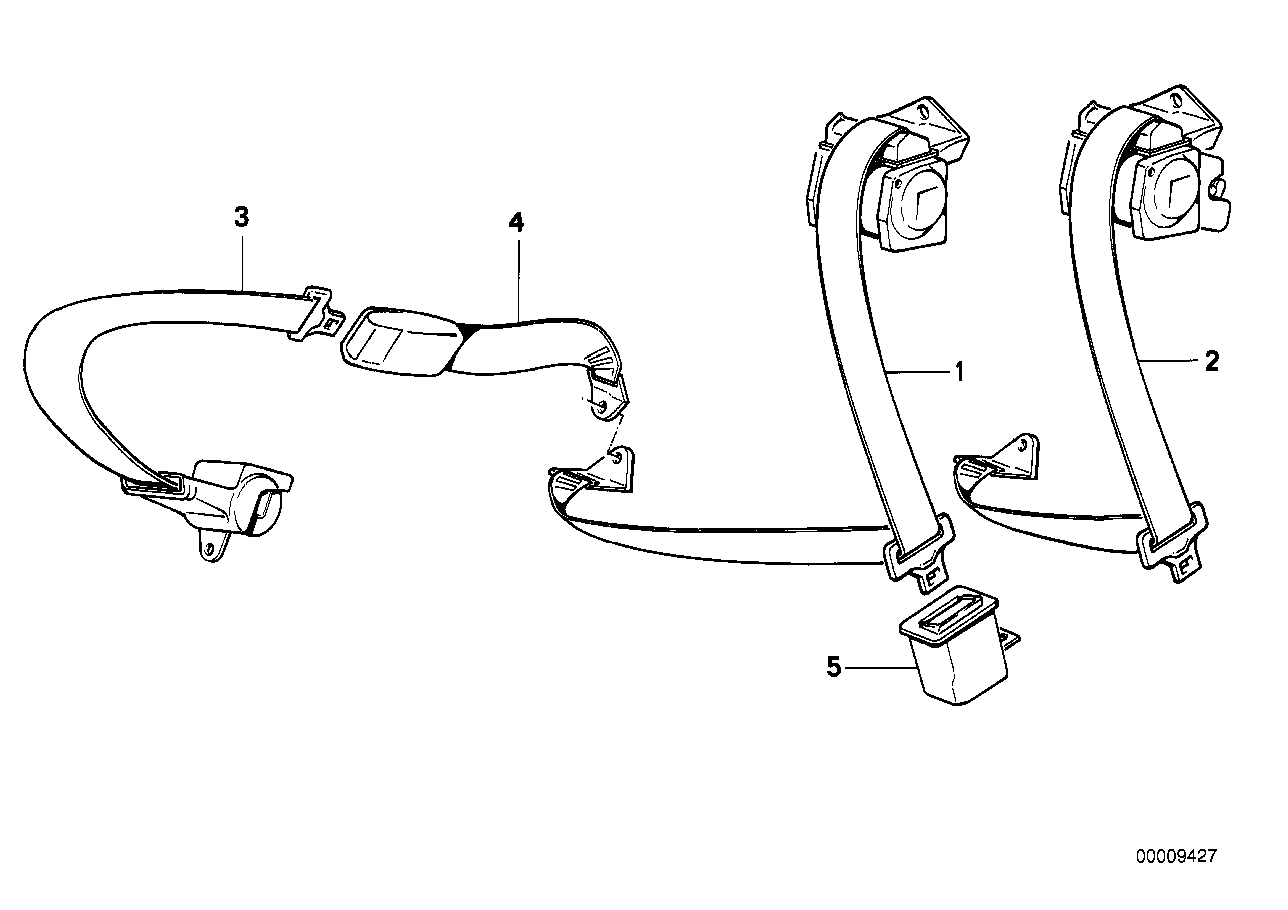 Ceinture de sécurité arrière