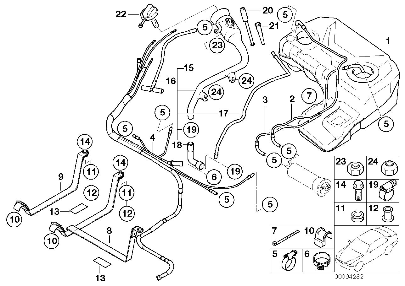 Benzinetank/aanbouwdelen