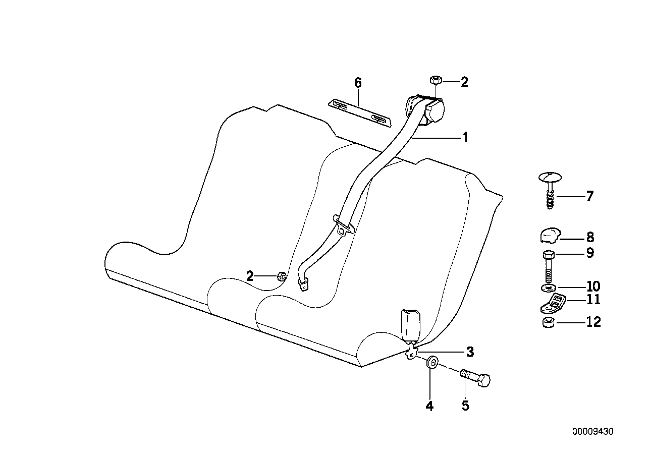 后部安全带