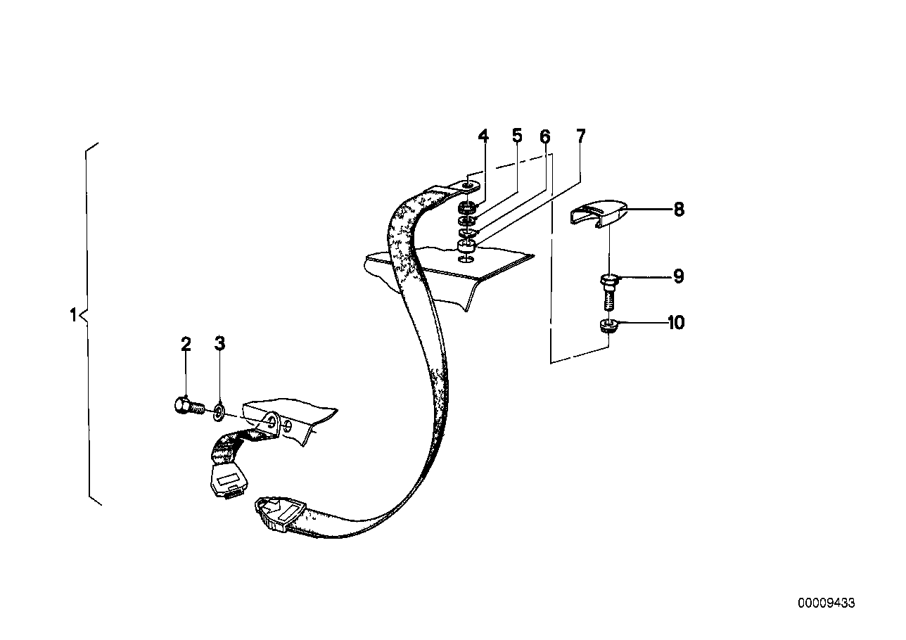 Safety belt rear