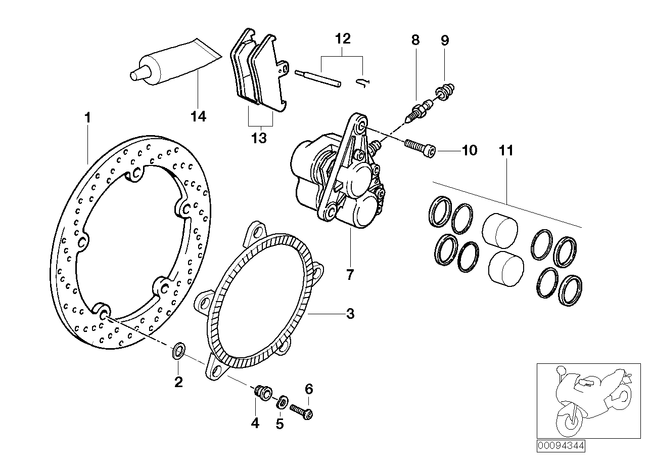 Vorderradbremse Integral ABS