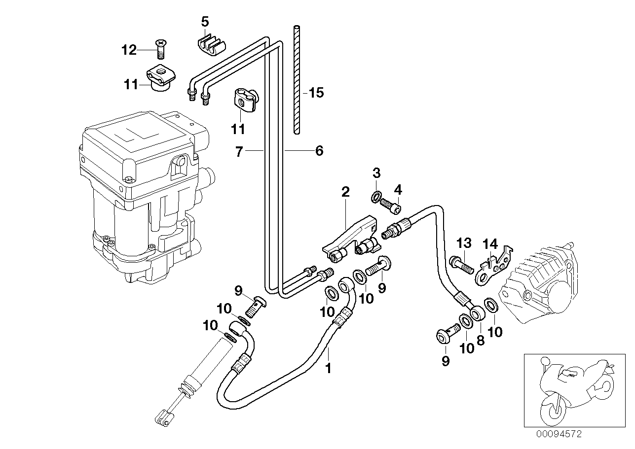 Przewód hamulcowy tylny Integral ABS