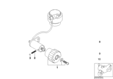 Single components for rear spring strut