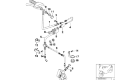 Brake pipe, front, without ABS