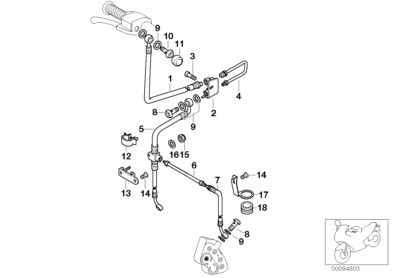 制动管路 前部 无 ABS